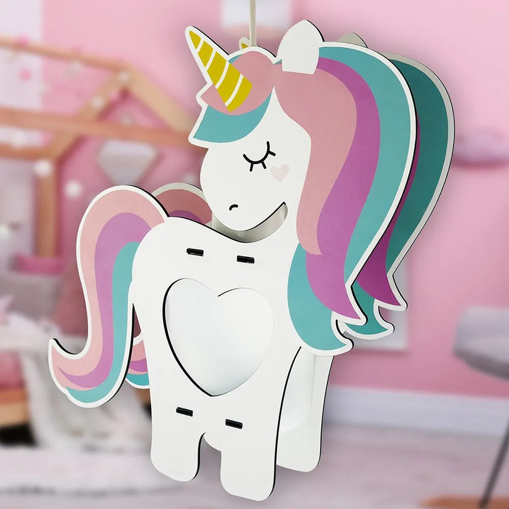 Unicorn MDF παιδικό φωτιστικό οροφής (41597)