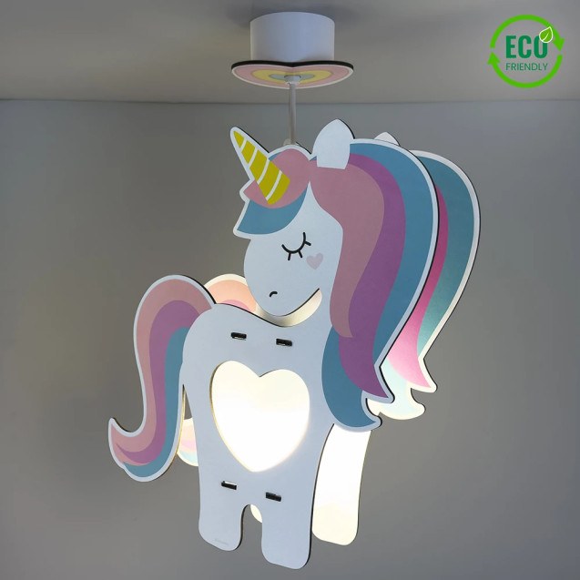 Unicorn MDF παιδικό φωτιστικό οροφής (41597)