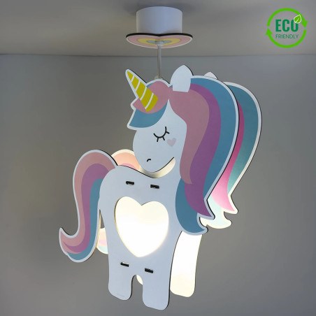 Unicorn MDF παιδικό φωτιστικό οροφής (41597)