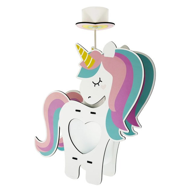 Unicorn MDF παιδικό φωτιστικό οροφής (41597)