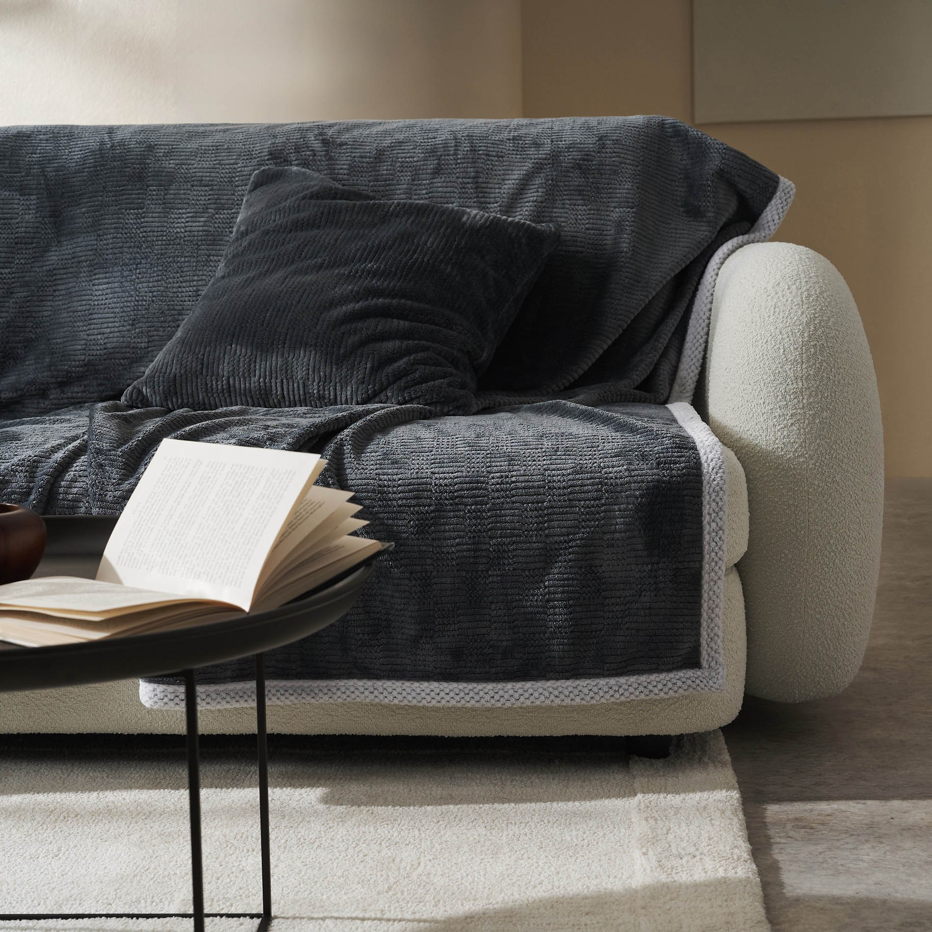 Ριχτάρι Πολυθρόνας Gofis Home Polar Pearl Grey 20-07-10