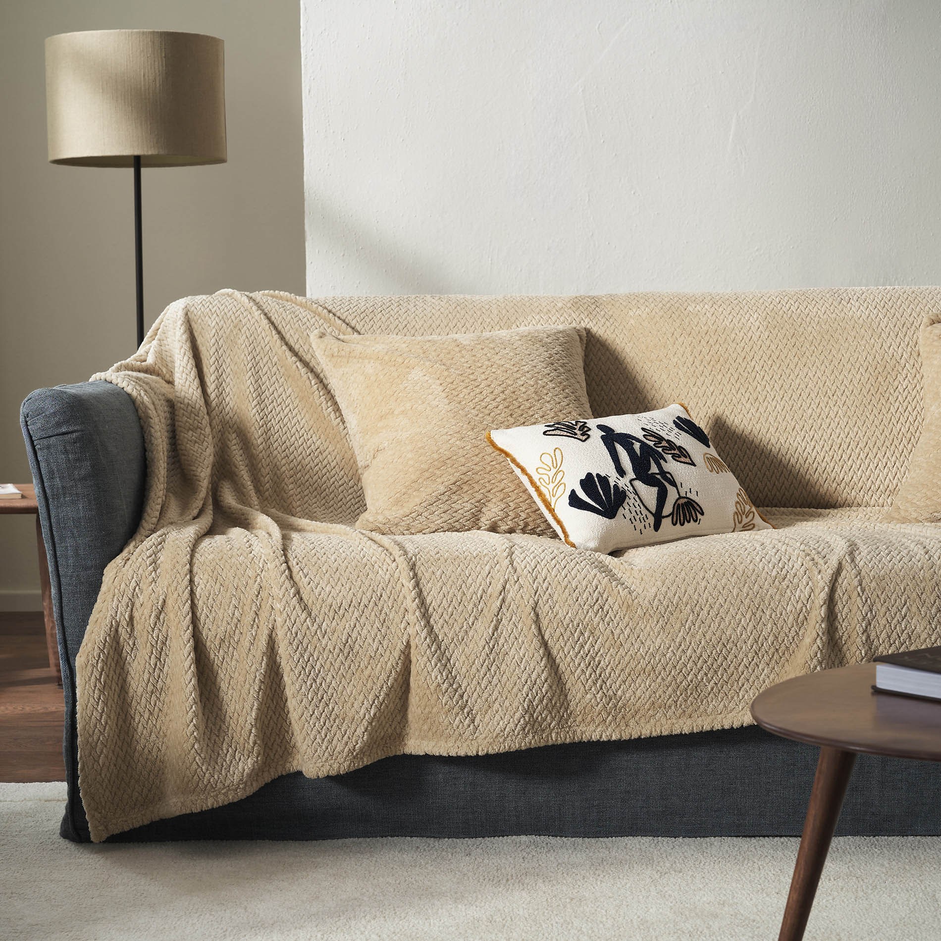 Ριχτάρι Πολυθρόνας Gofis Home Cinnabar Sesame Beige 20-07-115-1/06 180x180