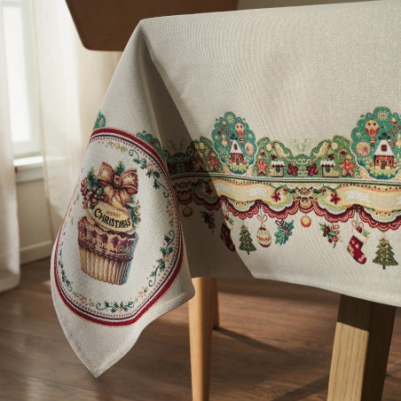 Χριστουγεννιάτικο Τραπεζομάντηλο Gofis Home Xmas 20-72-212 135x180