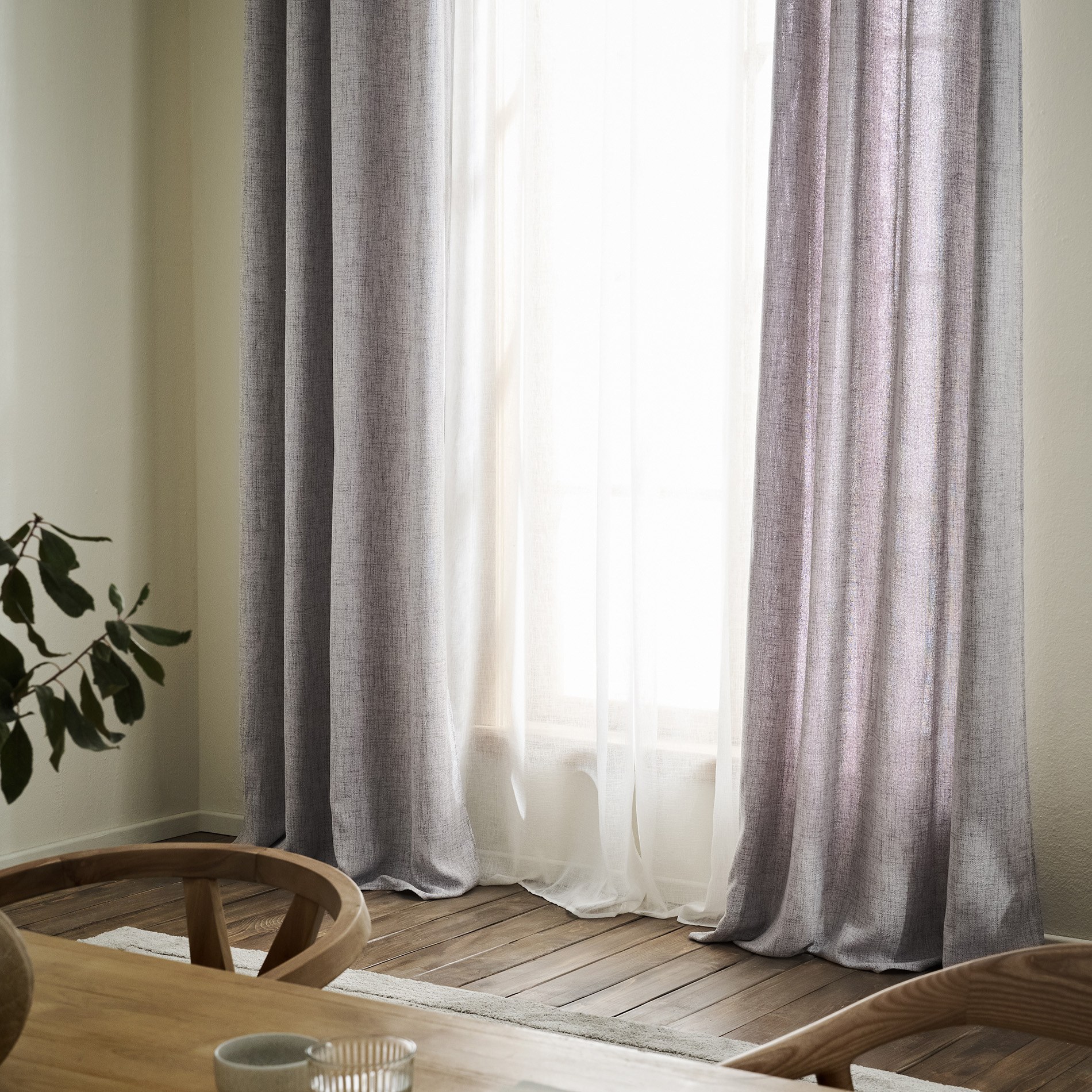 Κουρτίνα με Τρουκς Gofis Home Magna Grey 20-04-495-5/15