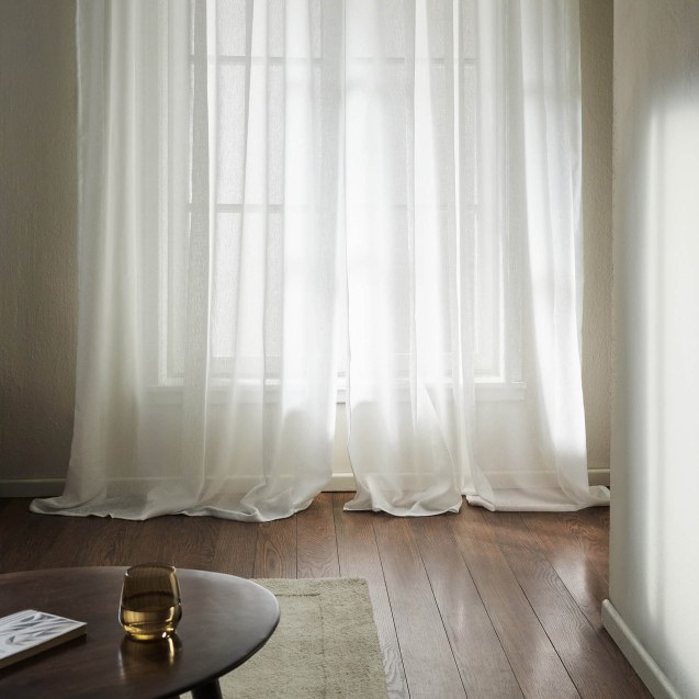 Κουρτίνα με σιρίτι Gofis Home Maisy White...