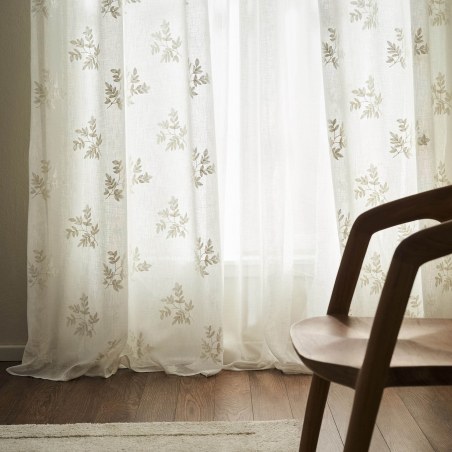 Κουρτίνα με Τρουκς Gofis Home Leaf Offwhite Aw24 10-04-532-11/05 140x295