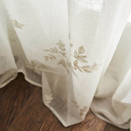 Κουρτίνα με Τρουκς Gofis Home Leaf Offwhite Aw24 10-04-532-11/05 140x295