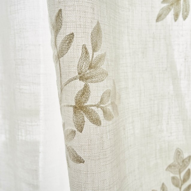 Κουρτίνα με Τρουκς Gofis Home Leaf Offwhite...