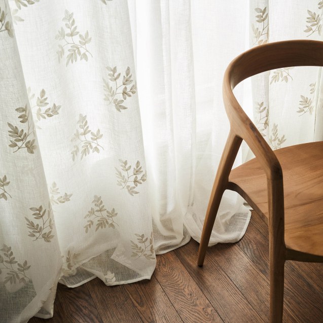 Κουρτίνα με Τρουκς Gofis Home Leaf Offwhite...