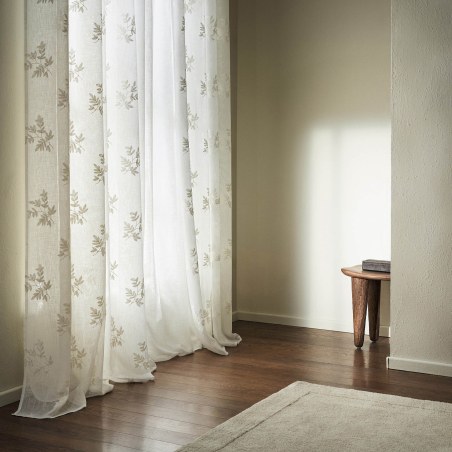 Κουρτίνα με Τρουκς Gofis Home Leaf Offwhite Aw24 10-04-532-11/05 140x295