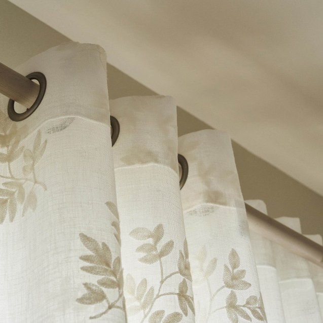 Κουρτίνα με Τρουκς Gofis Home Leaf Offwhite...