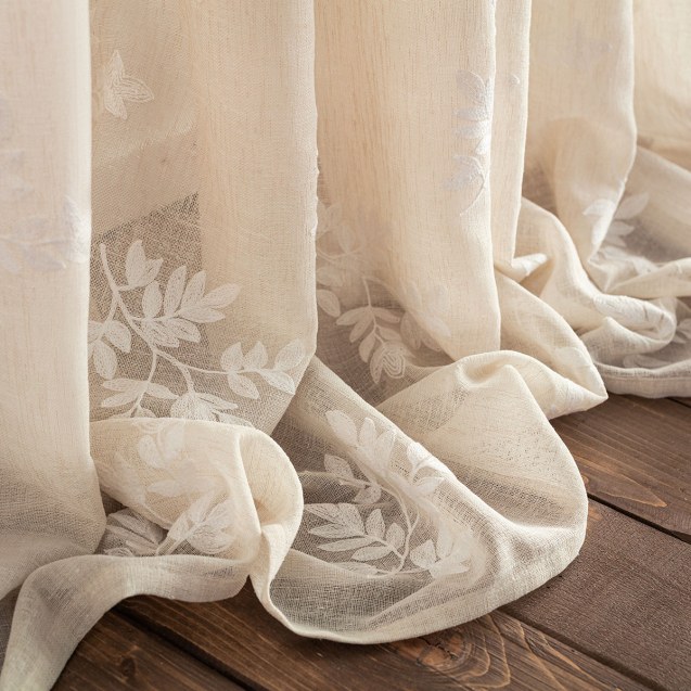 Κουρτίνα με Τρουκς Gofis Home Leaf Beige Aw24...