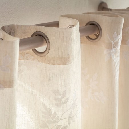 Κουρτίνα με Τρουκς Gofis Home Leaf Beige Aw24 10-04-532-11/06 140x295