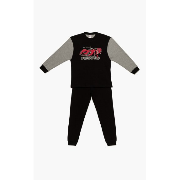 Πυτζάμα Παιδική Χειμερινή Minerva Forward Black/Grey No10...