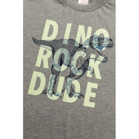 Πυτζάμα Παιδική Χειμερινή Minerva Dino Rock Γκρι No14 62063-023
