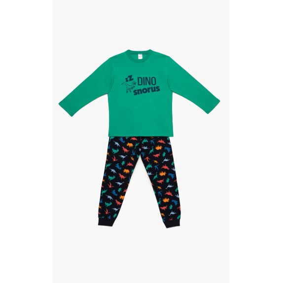 Πυτζάμα Παιδική Χειμερινή Minerva Dinosaurs Πράσινο No12...