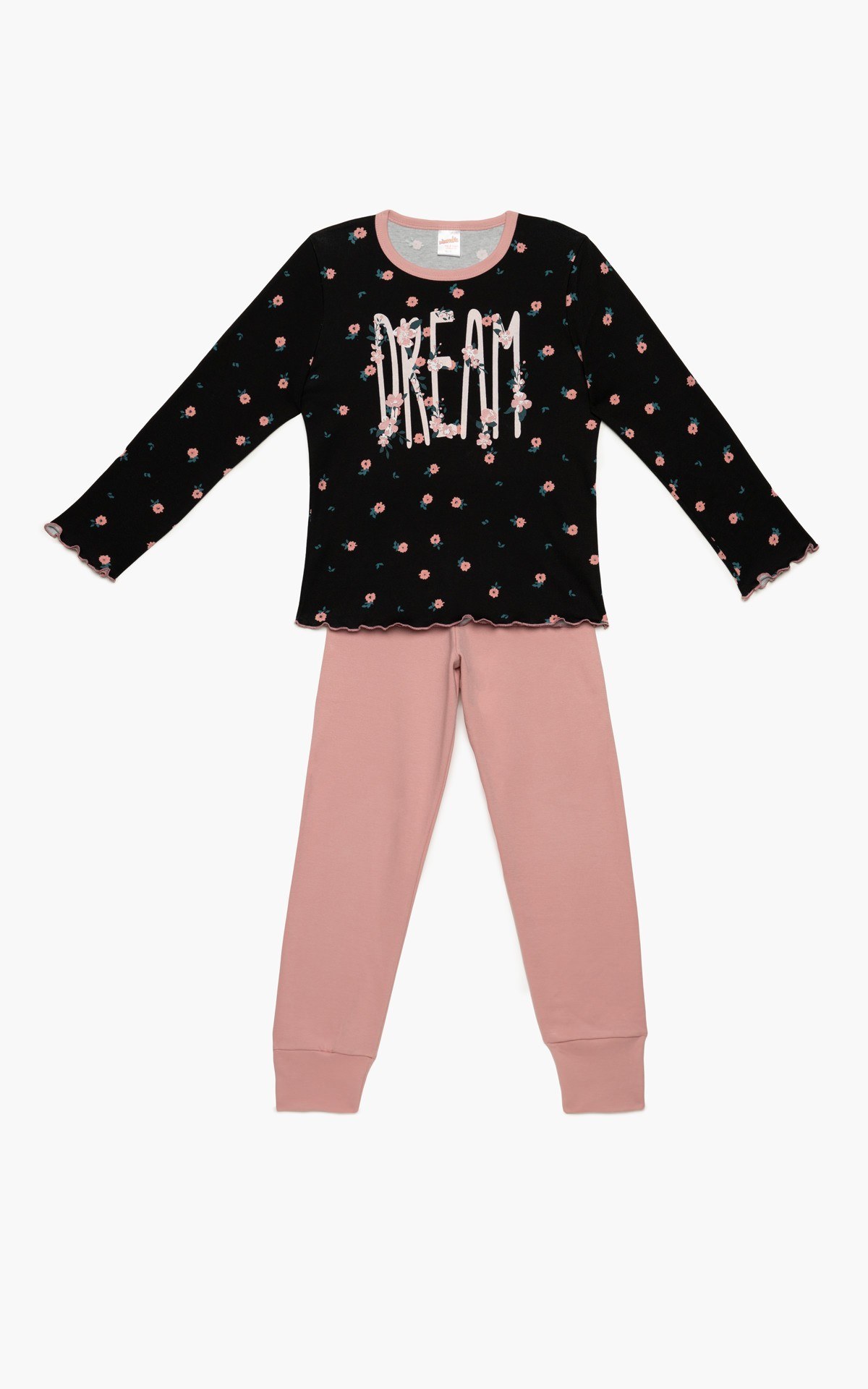 Πυτζάμα Παιδική Χειμερινή Minerva Dream Princess Black/Pink No8 62024-150