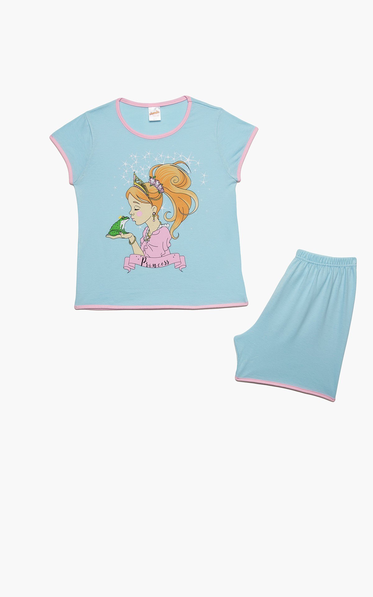 Πυτζάμα Παιδική Καλοκαιρινή Minerva Princess Σιέλ No12 61974-181