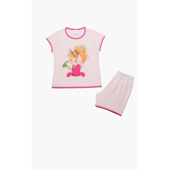 Πυτζάμα Παιδική Καλοκαιρινή Minerva Princess Ροζ No12...