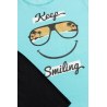 Πυτζάμα Παιδική Καλοκαιρινή Minerva Keep Smiling Τυρκουάζ No10 61958-153