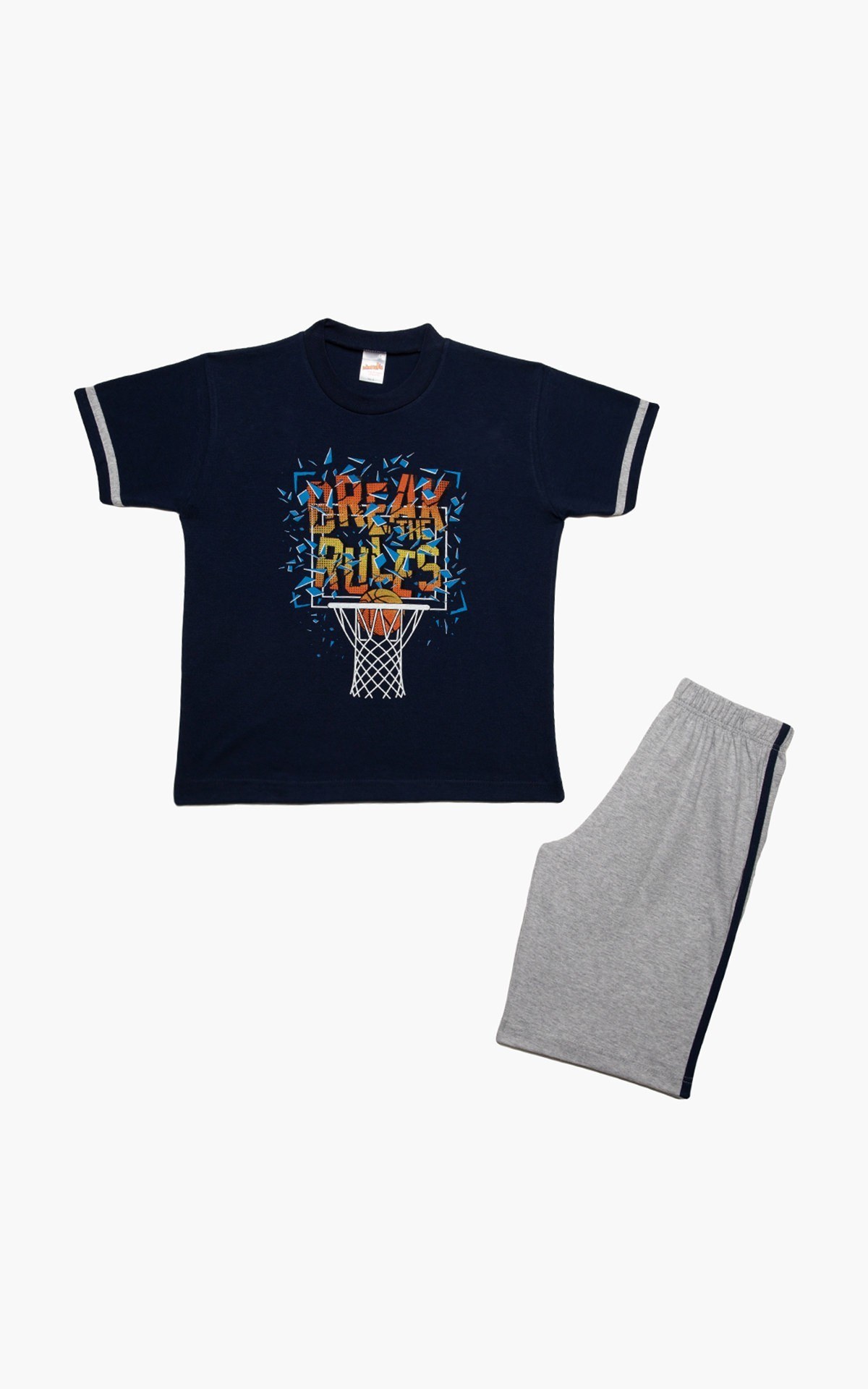 Πυτζάμα Παιδική Καλοκαιρινή Minerva Brake Rules Marine No8 61956-200