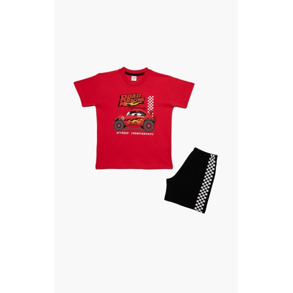 Πυτζάμα Παιδική Καλοκαιρινή Minerva Off Road Κόκκινο No10...