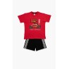 Πυτζάμα Παιδική Καλοκαιρινή Minerva Off Road Κόκκινο No10 61955-118