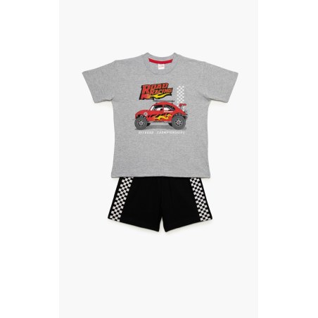 Πυτζάμα Παιδική Καλοκαιρινή Minerva Off Road Γκρι No6 61955-133