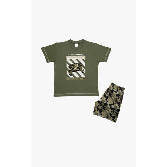 Πυτζάμα Παιδική Καλοκαιρινή Minerva Core Gaming Χακί No8...