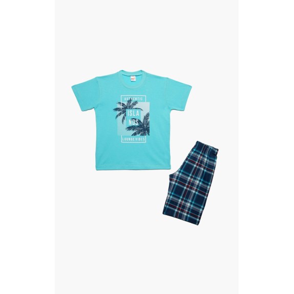 Πυτζάμα Παιδική Καλοκαιρινή Minerva Islands Τυρκουάζ No12...