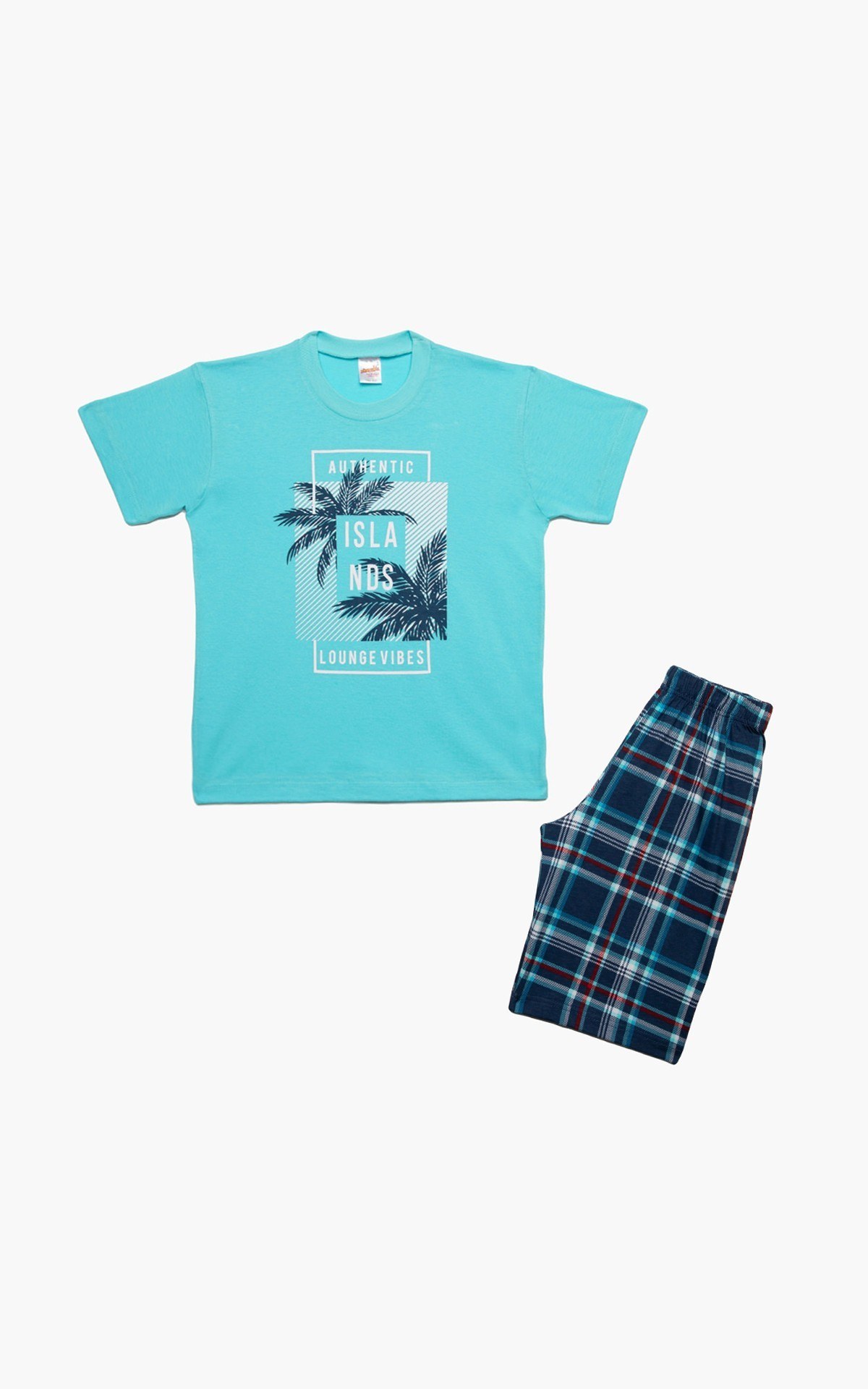 Πυτζάμα Παιδική Καλοκαιρινή Minerva Islands Τυρκουάζ No10 61947-153