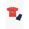 Πυτζάμα Βρεφική Καλοκαιρινή Minerva Surf Crew Κοραλί No 3 61946-471