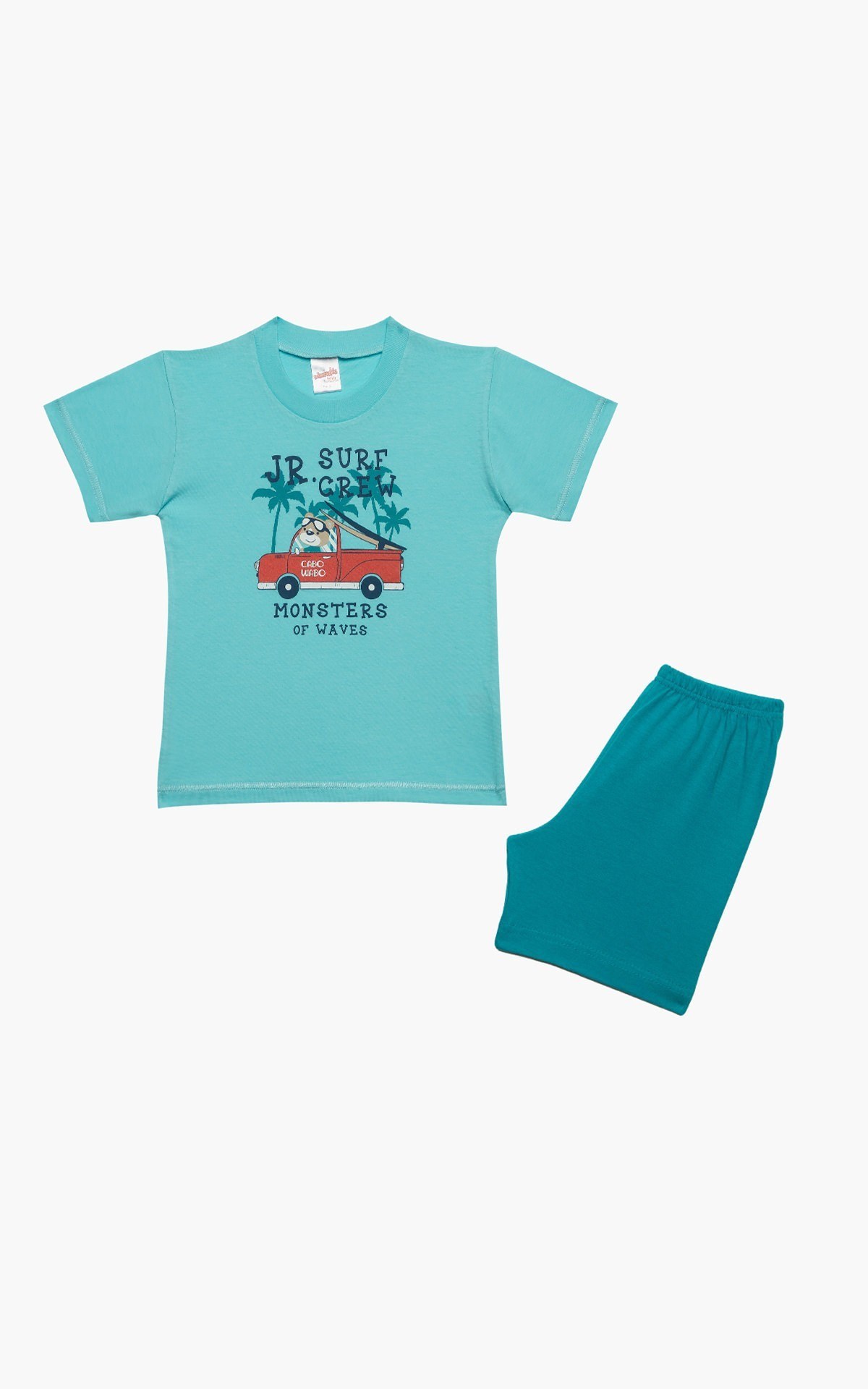 Πυτζάμα Βρεφική Καλοκαιρινή Minerva Surf Crew Τυρκουάζ No 3 61946-153