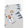 Πυτζάμα Βρεφική Καλοκαιρινή Minerva Tiger Roar Γκρι No 2 61945-133