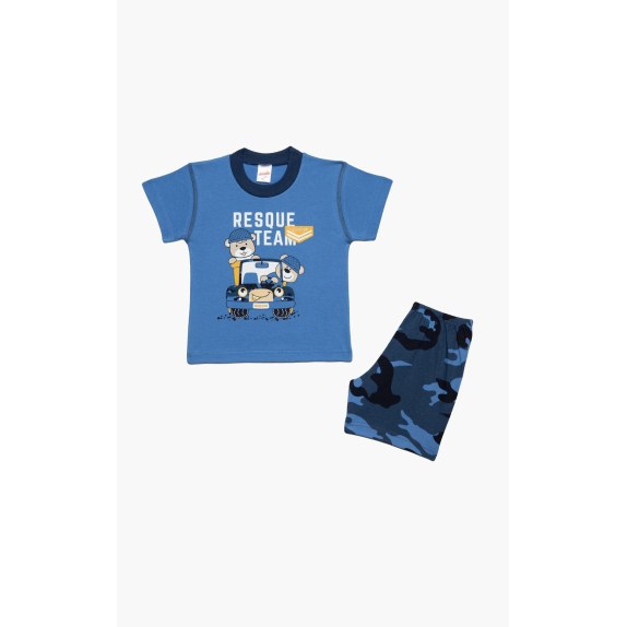 Πυτζάμα Βρεφική Καλοκαιρινή Minerva Resque Team Μπλε No 3...