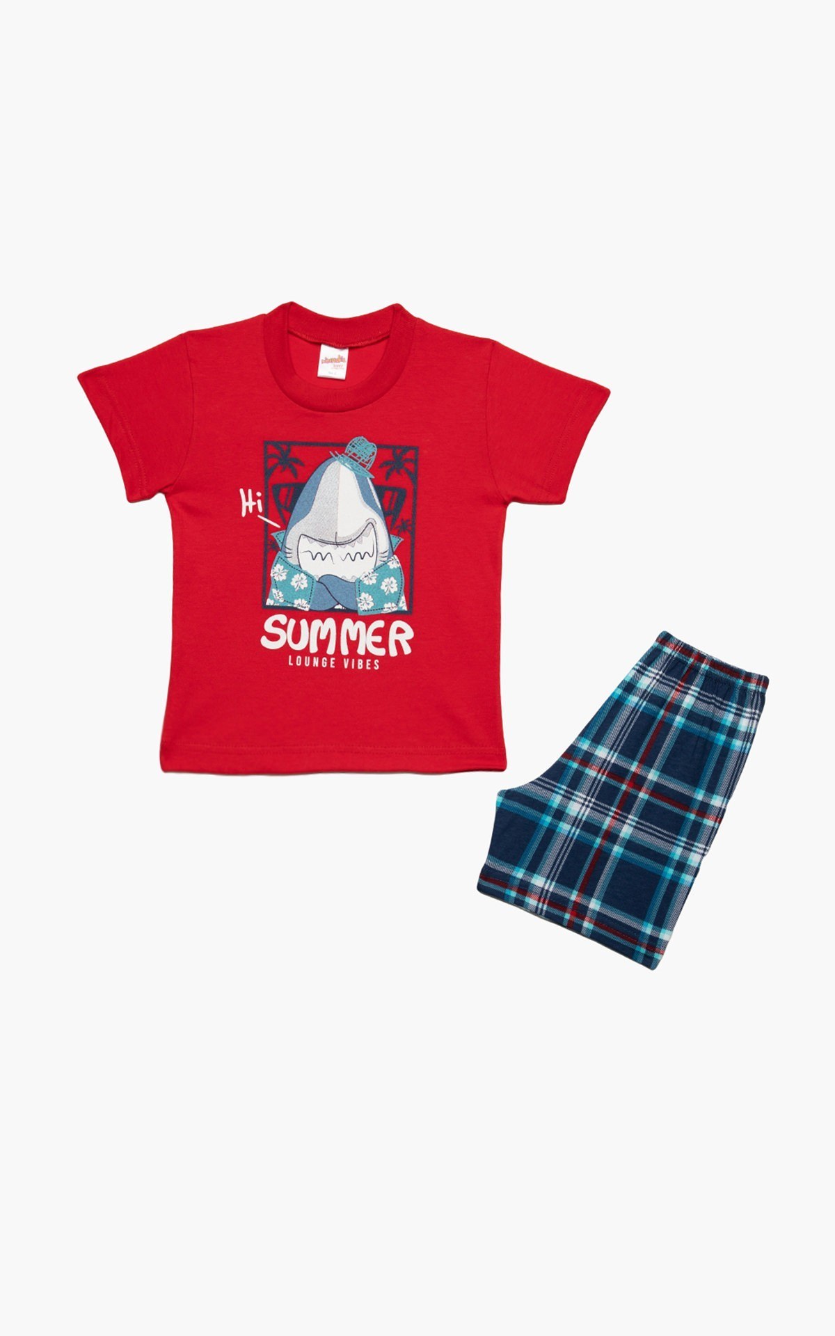 Πυτζάμα Βρεφική Καλοκαιρινή Minerva Summer Vibes Κόκκινο No 3 61941-118