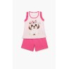 Πυτζάμα Βρεφική Καλοκαιρινή Minerva Dance Puppy Φούξια No 2 61936-157