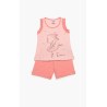 Πυτζάμα Βρεφική Καλοκαιρινή Minerva Dance Puppy Pink Coral No 1 61936-020