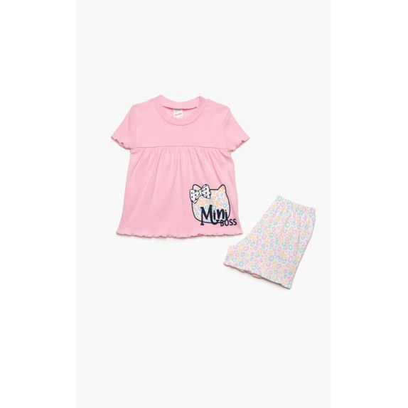 Πυτζάμα Βρεφική Καλοκαιρινή Minerva Mini Boss Ροζ No 3...