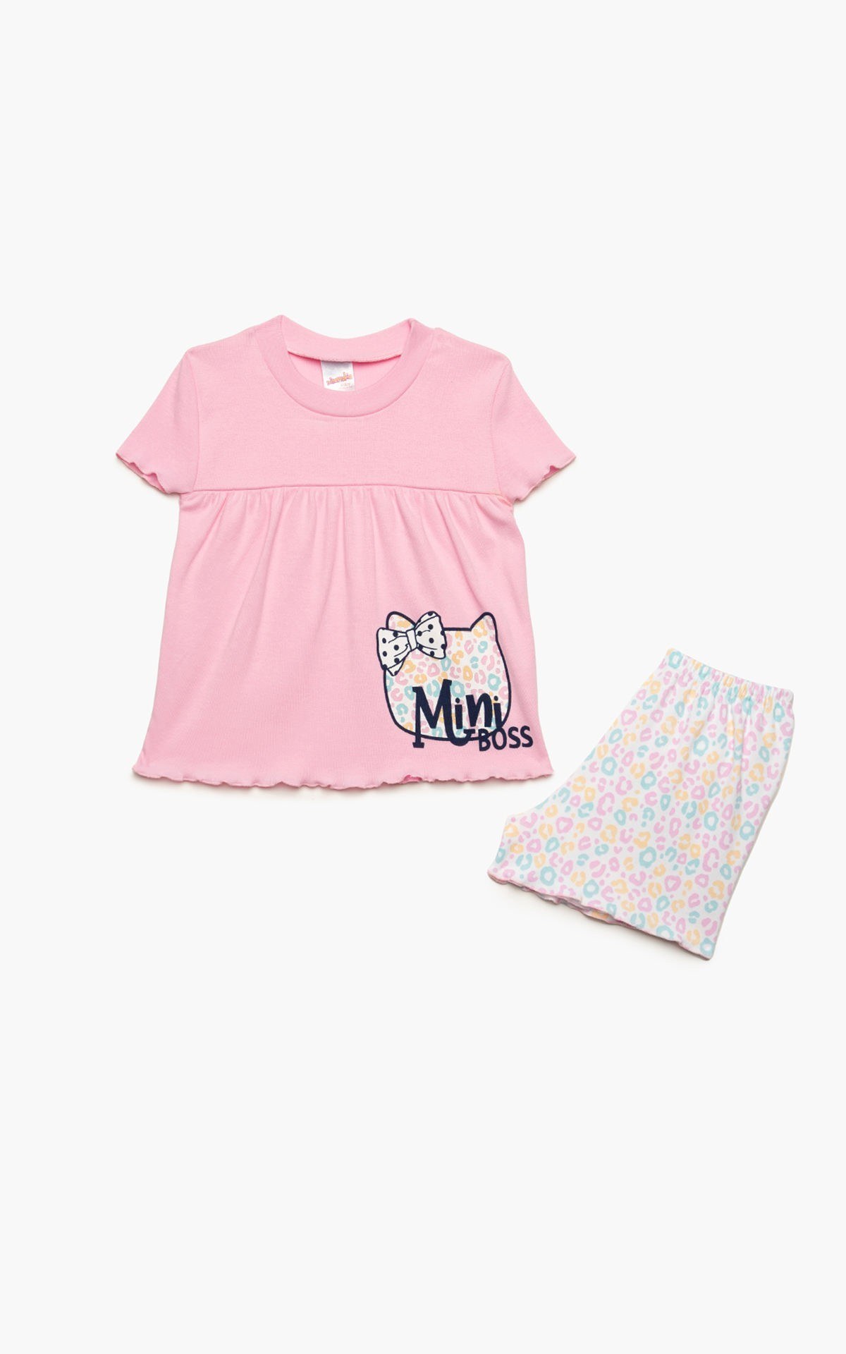 Πυτζάμα Βρεφική Καλοκαιρινή Minerva Mini Boss Ροζ No 1 61934-152
