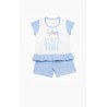 Πυτζάμα Βρεφική Καλοκαιρινή Minerva Sleep Time Λευκό No 2 61933-005