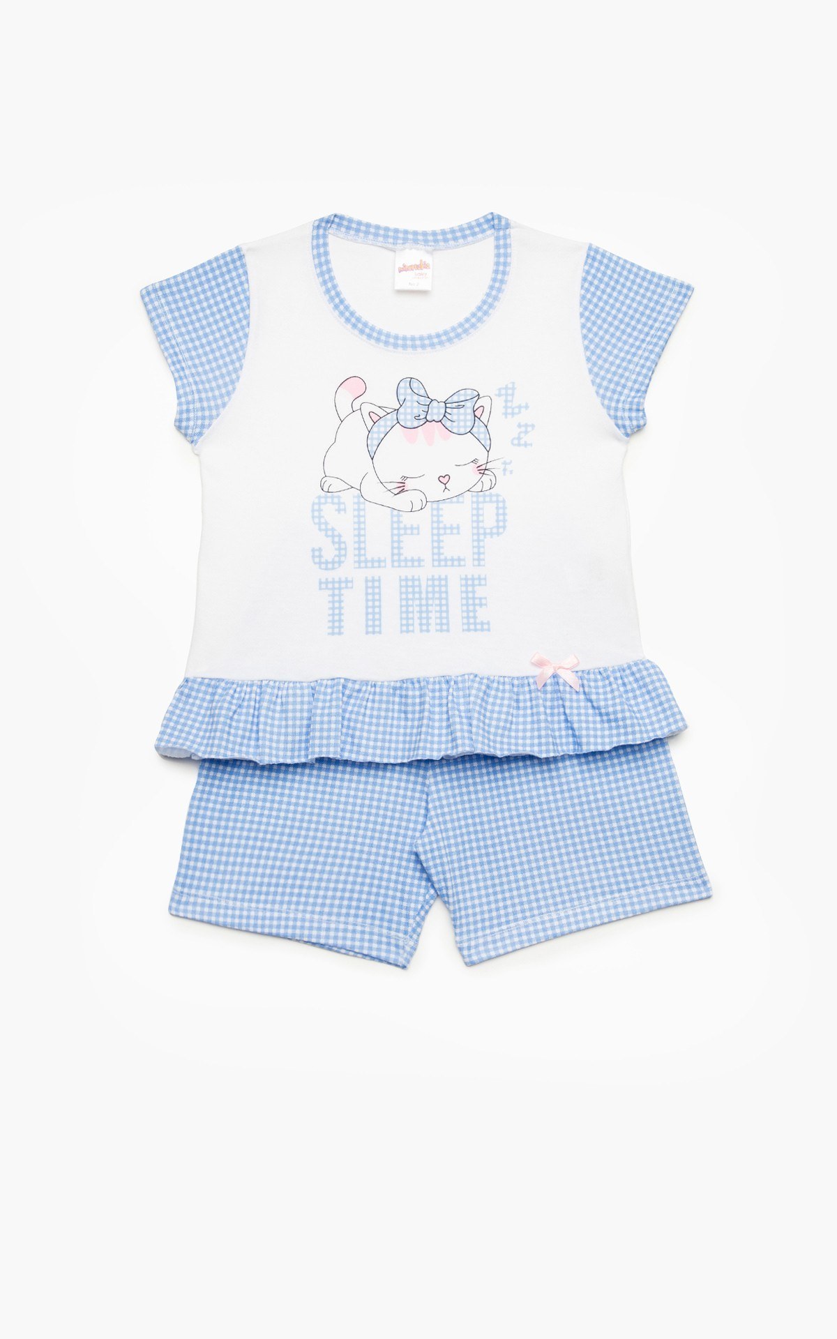 Πυτζάμα Βρεφική Καλοκαιρινή Minerva Sleep Time Λευκό No 2 61933-005