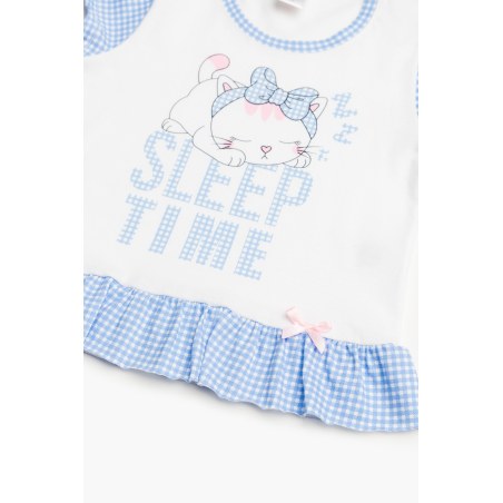 Πυτζάμα Βρεφική Καλοκαιρινή Minerva Sleep Time Λευκό No 1 61933-005