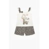 Πυτζάμα Βρεφική Καλοκαιρινή Minerva Cactus-Giraffe Λευκό No 2 61932-002