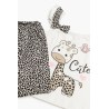 Πυτζάμα Βρεφική Καλοκαιρινή Minerva Cactus-Giraffe Λευκό No 2 61932-002