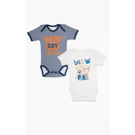 Σετ Βρεφικά Φορμάκια Κοντομάνικα 2 Τεμαχίων Minerva...