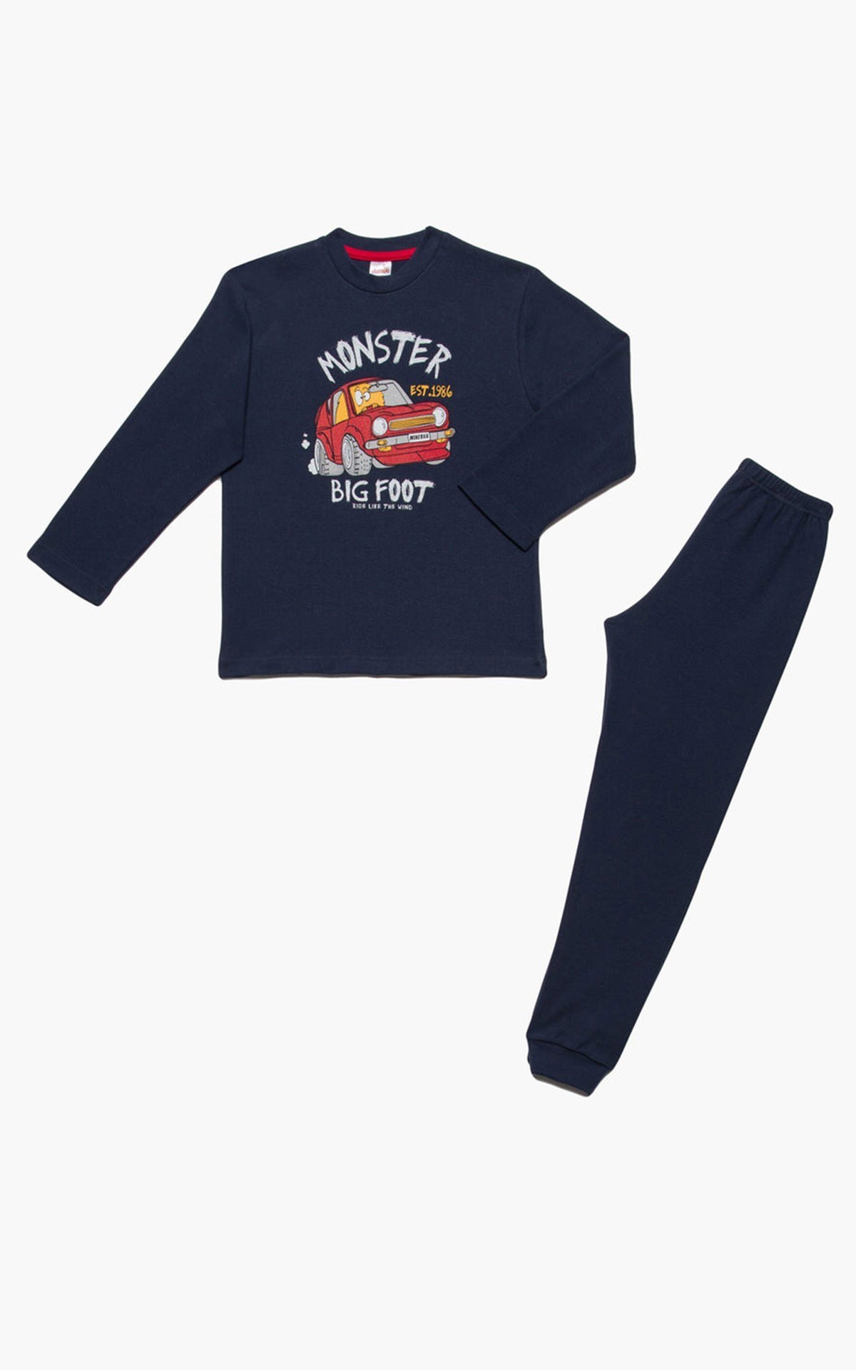 Πυτζάμα Παιδική για Αγόρι Monster Navy No12 61917-120