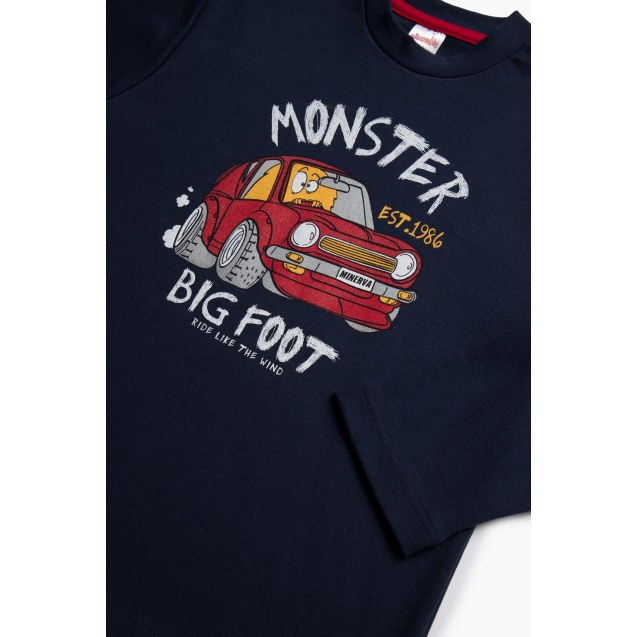 Πυτζάμα Παιδική για Αγόρι Monster Navy No12...