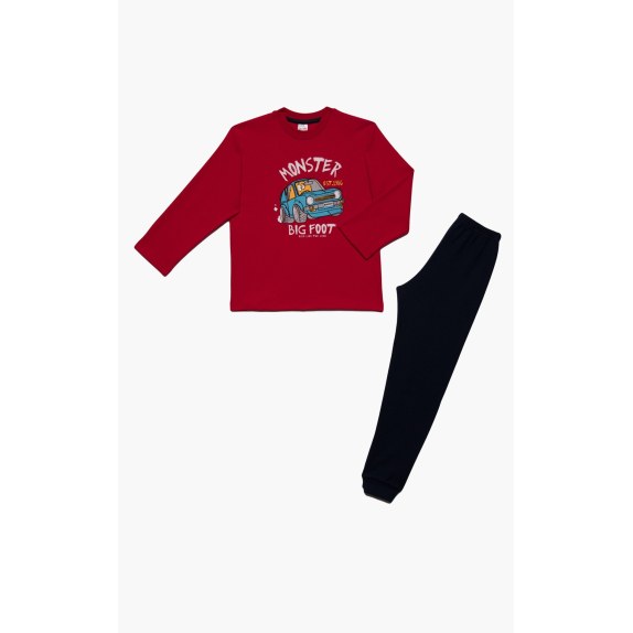 Πυτζάμα Παιδική για Αγόρι Monster Κόκκινο No12 61917-118