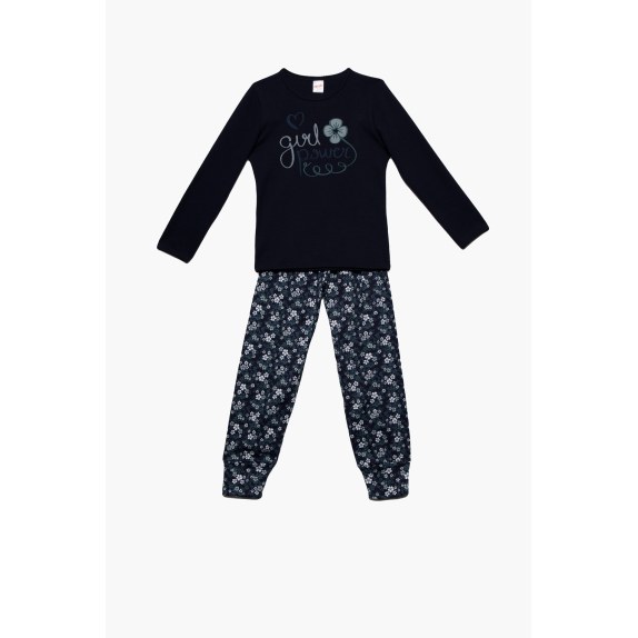 Πυτζάμα Παιδική για Κορίτσι Minerva Girl Power Navy No4...